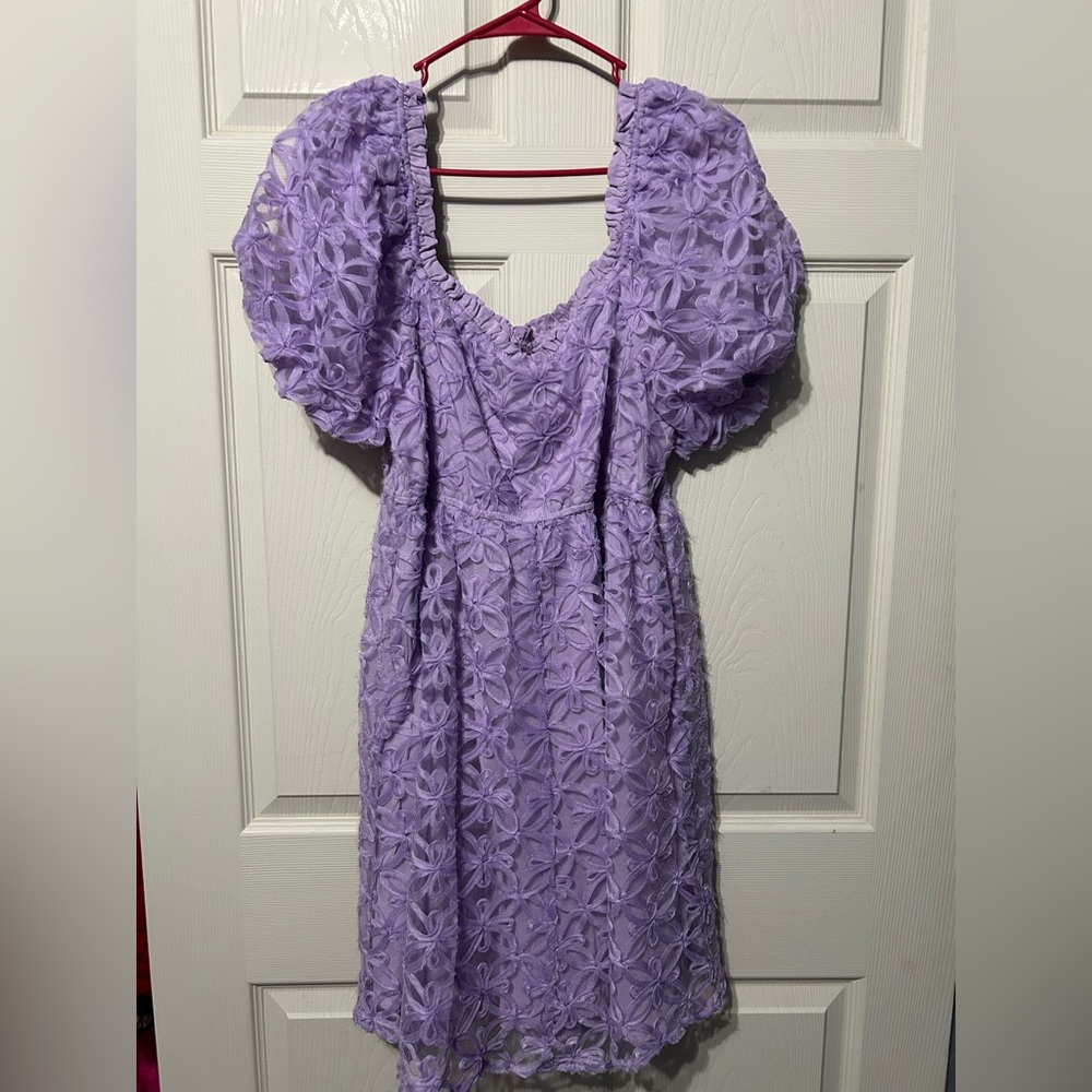 Pinkblush Lavender Floral Lace Maternity Dress